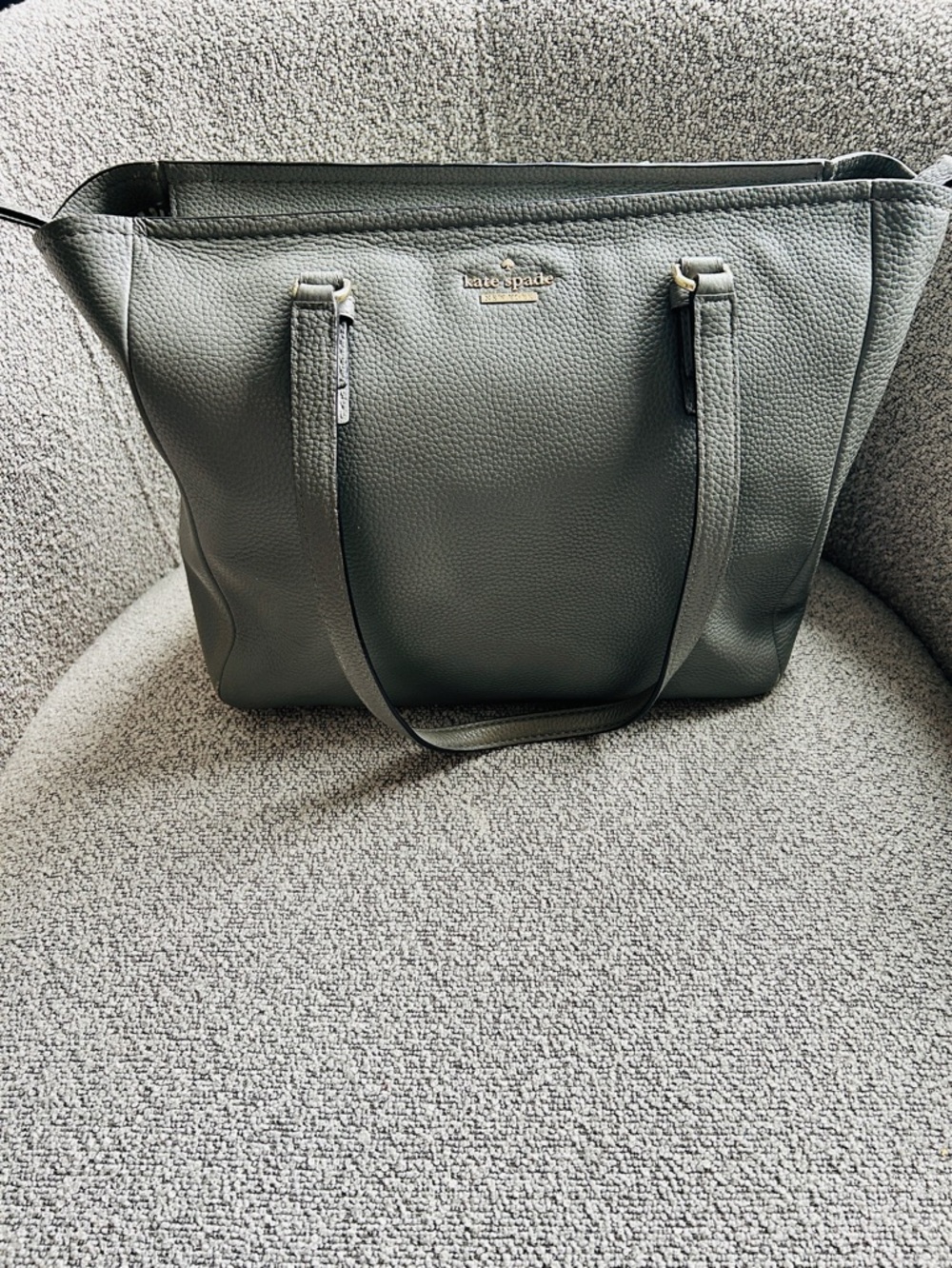 kate spade “Willow” Grey Pebbled Leather Tote